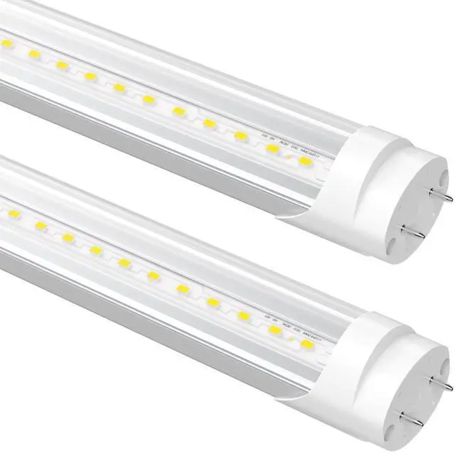 Main image of Fluorescent Light Bulbs Replacement 4FT, T8 LED Bulbs 4 Foot Type A+B, 24W (65W Equivalent) 3200LM, 5000K Daylight, 48 Inch Tube, F32T8 or F40T12 LED Replacement, Non-Dimmable, 2-Pack