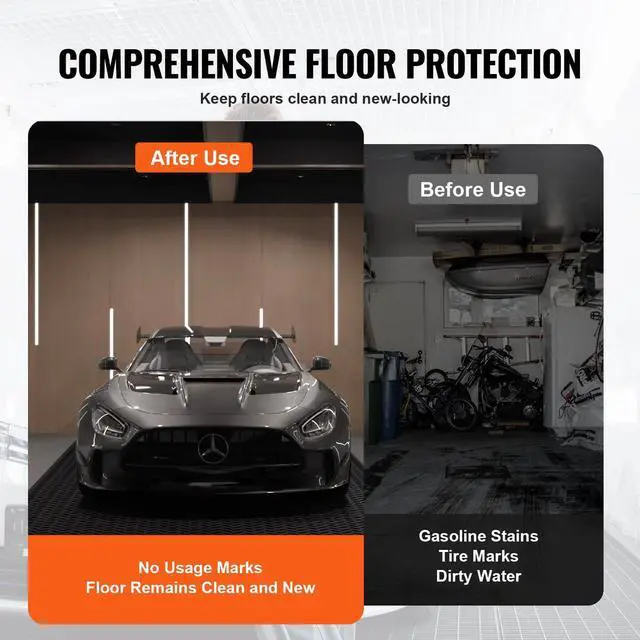 Alt view image 6 of 7 - Diamond-Plate Rubber Flooring Roll, 3 mm x 4 ft x 6 ft Garage Floor Mat, SBR Rubber Garage Flooring Roll, Easy to Clean, Diamond Plate Rubber Mat for Under Cars, Garage Industry Gym, Black