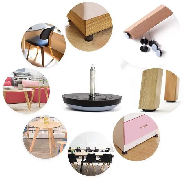 Alt view image 2 of 7 - 1" Nail on Furniture Sliders (24 Pack) - Heavy Duty PTFE (Teflon) Chair Sliders Glides Wooden Furniture Movers Move Your Furniture Easily & Safety - Best Chair Leg Floor Protectors