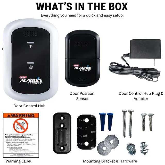 Alt view image 5 of 7 - Aladdin Connect Smart Garage Door Controller, Single Door Kit ALKT2-R | Wi-Fi Enabled, App Control, Works with Most Major Brands, Monitor & Control Garage from Anywhere with iOS & Android Devices