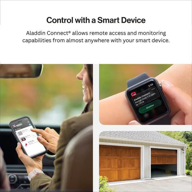 Alt view image 6 of 7 - Aladdin Connect Smart Garage Door Controller, Single Door Kit ALKT2-R | Wi-Fi Enabled, App Control, Works with Most Major Brands, Monitor & Control Garage from Anywhere with iOS & Android Devices