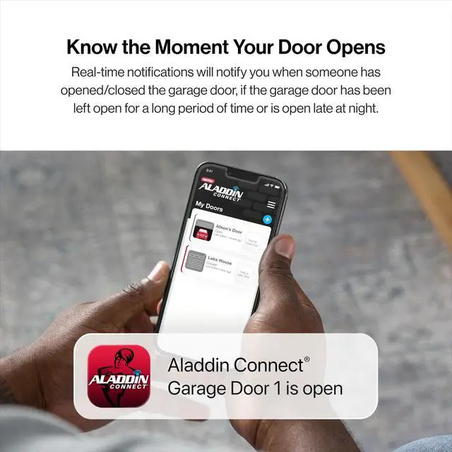 Alt view image 7 of 7 - Aladdin Connect Smart Garage Door Controller, Single Door Kit ALKT2-R | Wi-Fi Enabled, App Control, Works with Most Major Brands, Monitor & Control Garage from Anywhere with iOS & Android Devices