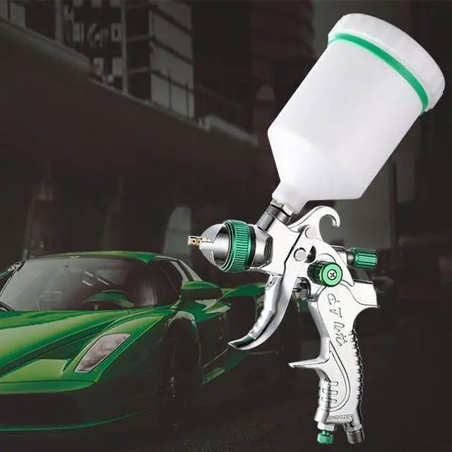 Alt view image 7 of 7 - Professional HVLP Spray Gun Set Gravity Feed Air Spray Gun with 1.4, 1.7, 2.0mm Nozzles 20oz 600cc with Gauge for Auto Paint, Primer, Clear/Top Coat & Touch-Up (Not Suitable for Latex Paint)