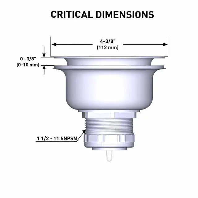 Alt view image 2 of 5 - Kitchen Sink Strainer Basket with Drain Assembly, Stainless Steel, 22036