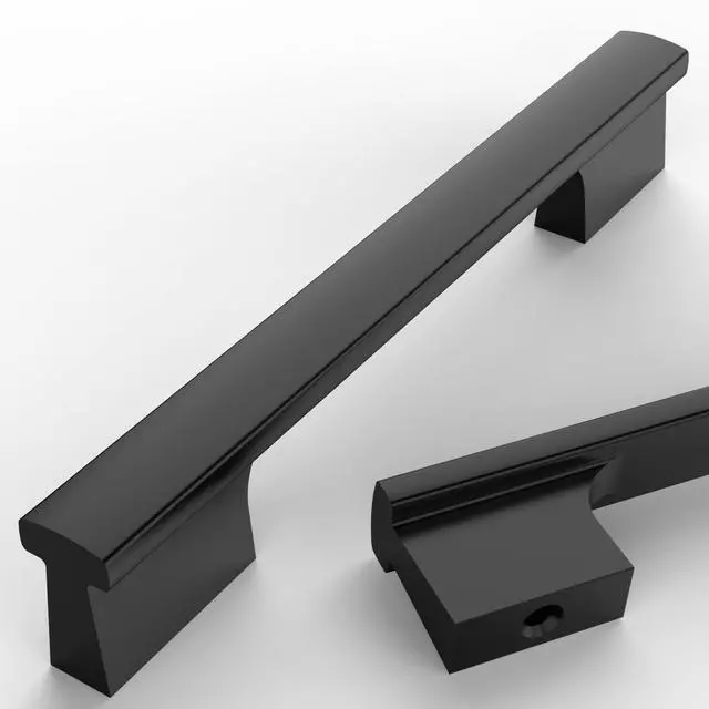 Main image of 10 Pack 5 Inch(128mm) Matte Black Cabinet Pulls Kitchen Cabinet Handles Black Cabinet Pulls Cabinet Hardware for Cupboard Drawer