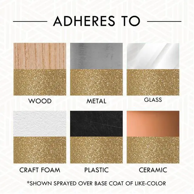 Alt view image 4 of 7 - 301495 Specialty Glitter Spray Paint, 10.25 oz, Gold