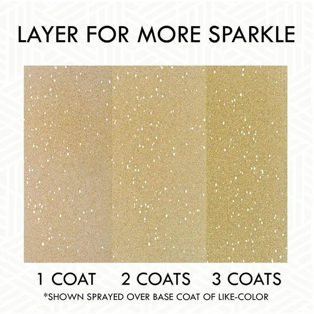Alt view image 5 of 7 - 301495 Specialty Glitter Spray Paint, 10.25 oz, Gold