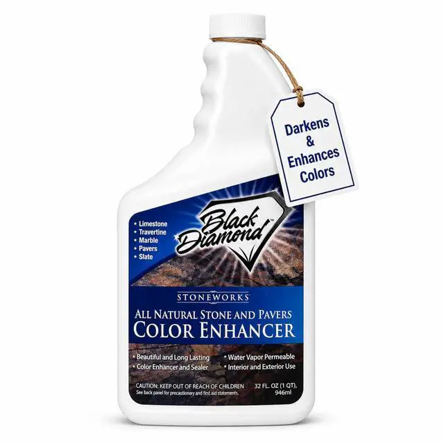Main image of Color Enhancer Sealer for All-Natural Stone and Pavers. Marble, Travertine, Limestone, Granite, Slate, Concrete, Grout, Brick, Block. (1-Quart)