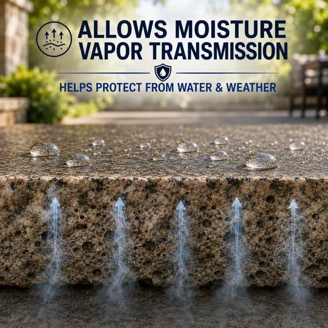 Alt view image 5 of 7 - Color Enhancer Sealer for All-Natural Stone and Pavers. Marble, Travertine, Limestone, Granite, Slate, Concrete, Grout, Brick, Block. (1-Quart)