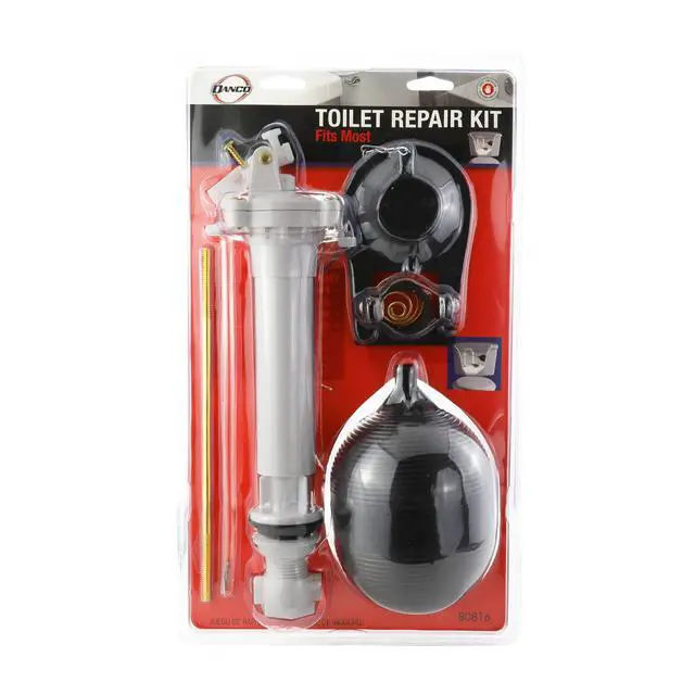 Alt view image 6 of 6 - Complete Toilet Repair Kit, Fill Valve & Flapper, White (80816)