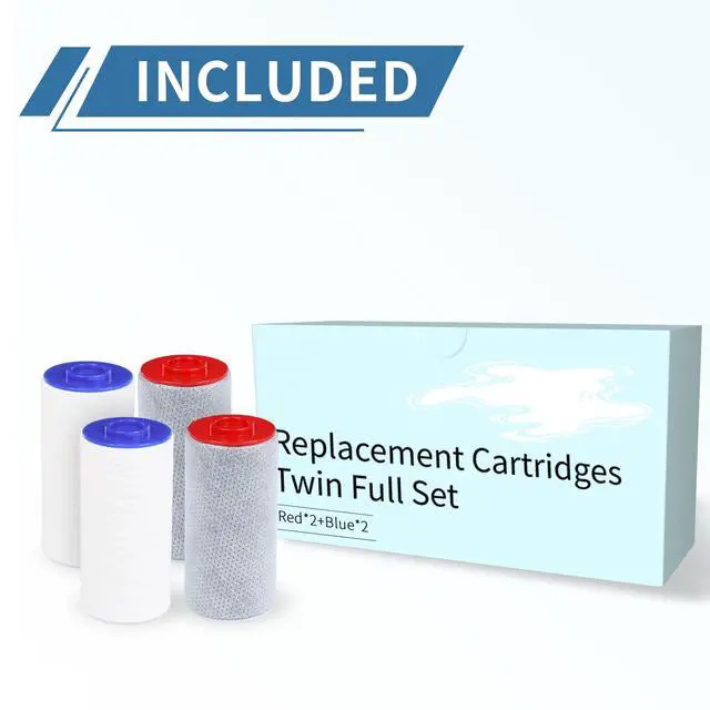 Alt view image 2 of 6 - Replacement Filter Set Compatible with Weddell Duo Shower Water Filtration | High-efficiency, Removes Chlorine/PFAS/Contaminants, Better Skin and Hair Health, 2R+2B
