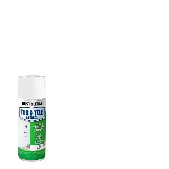 Alt view image 2 of 7 - Tub & Tile Gloss White Spray Paint | Bathroom Surface Refresh, Ceramic, Porcelain, Fiberglass, Durable Moisture Resistant Finish, 12 Oz