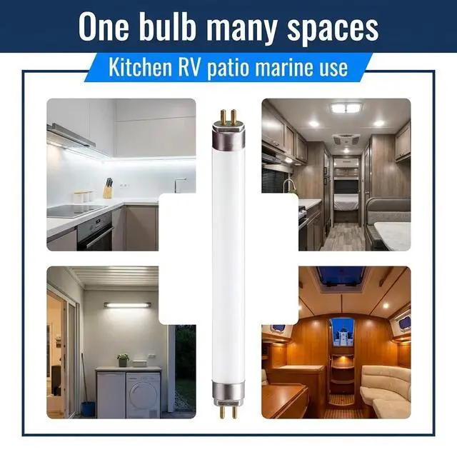 Alt view image 3 of 7 - F8T5 Fluorescent Light Bulbs - 12 inches Under Cabinet Bulb - Cool White 4100k 8 Watt Tube Bulb - Pack of 6