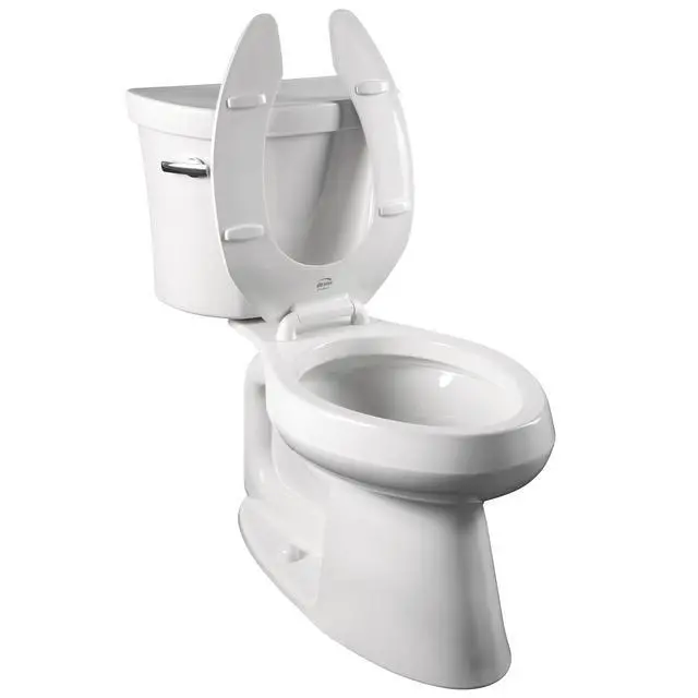 Alt view image 6 of 7 - 1955CT Commercial Open Front Plastic Toilet Seat, Heavy Duty Industrial Seat without Lid, Secure Installation for Long Lasting Use, Made in USA, Elongated, White