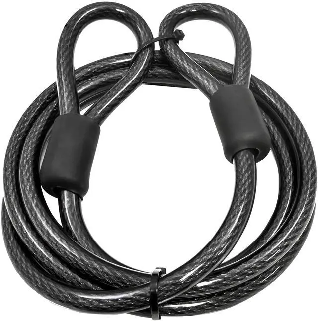 Main image of 12mm (1/2 inch) Heavy-Duty Security Cable, Vinyl Coated Braided Steel with Sealed Looped Ends (4', 7', 10', 15' or 30') (7-FT)