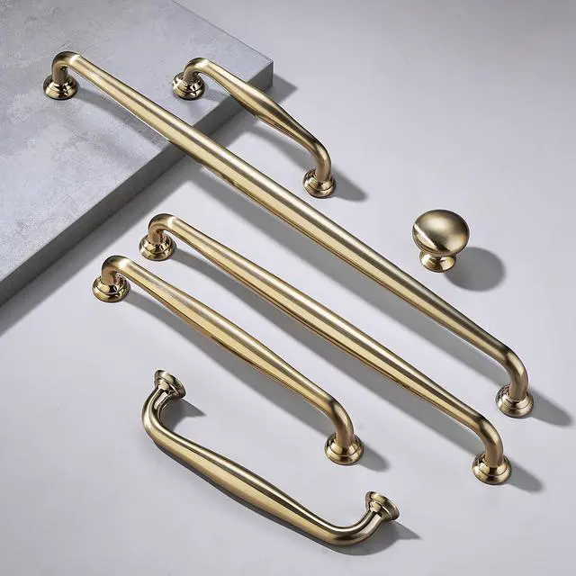 Alt view image 6 of 6 - 10 Pack Cabinet Handles-5"/128mm Screw Spacing Champagne Bronze Furniture Hardware Handles for Kitchen Cabinets Bedroom Dresser Wardrobe Cabinet Pulls