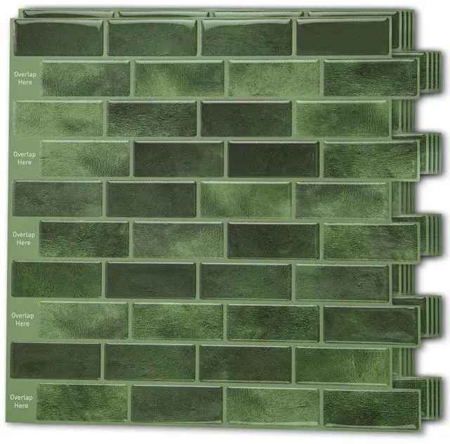 Main image of 10-Pack Marble Tile Peel and Stick Backsplash, 12 x 12 in, Jade Green | Strong Adhesion, Lightweight, Cuttable, Waterproof, Fadeless, Crack Resistant, for Kitchen, Bedroom, Ideal for Recently Moved