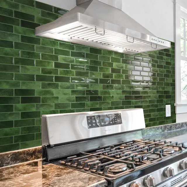 Alt view image 2 of 7 - 10-Pack Marble Tile Peel and Stick Backsplash, 12 x 12 in, Jade Green | Strong Adhesion, Lightweight, Cuttable, Waterproof, Fadeless, Crack Resistant, for Kitchen, Bedroom, Ideal for Recently Moved