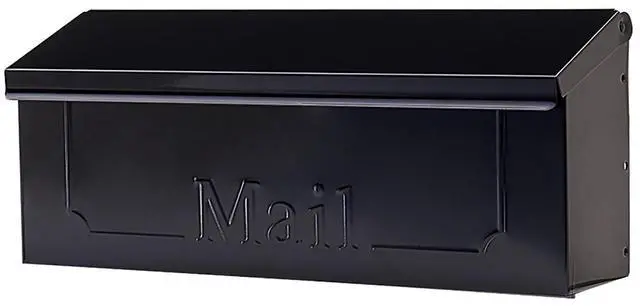 Main image of Townhouse Galvanized Steel, Wall-Mount Mailbox, Black Small | Galvanized steel build for outside with weather-resistant outdoor construction and a rust-resistant powder-coat finish