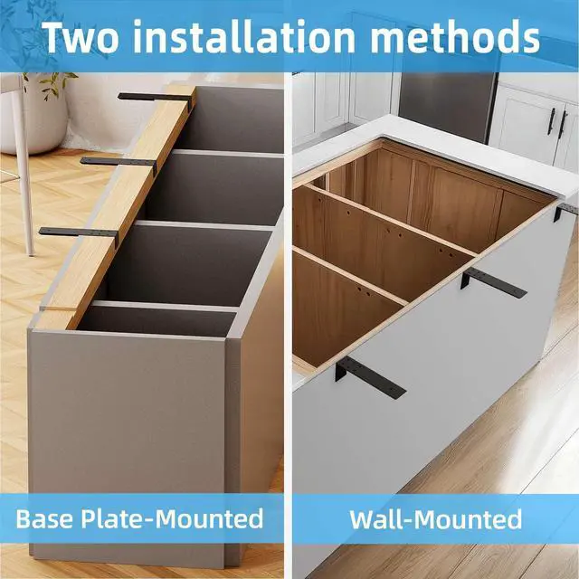 Alt view image 6 of 7 - 10 Inch Countertop Support Bracket, 3 Pack Solid Iron Steel Heavy Duty Hidden Floating L Shelf Brackets 1/4 Inch Thick, Shelving Support Metal Hardware for Mantel Granite Countertop