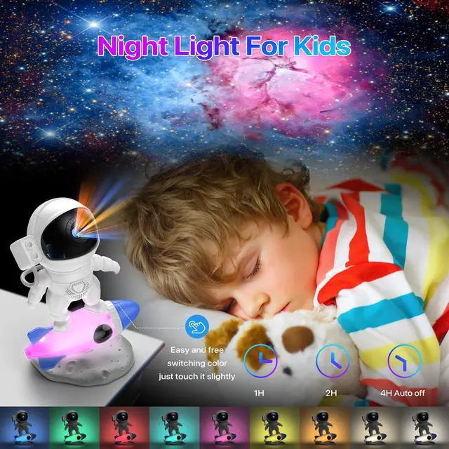 Alt view image 3 of 7 - Galaxy Projector, 12 in 1 HD Planetarium Astronaut Galaxy Projector for Bedroom, Galaxy Star Night Light Projector for Kids Adults Gaming Room/Party/Home Décor
