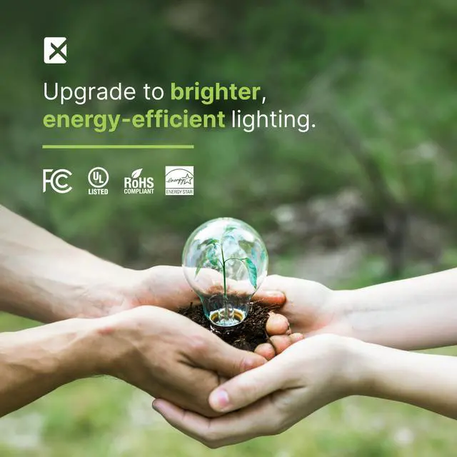 Alt view image 4 of 7 - Compact Fluorescent Light Bulbs T2 Spiral, E26 Base (4 Pack) | 13W (60W Equivalent), 5000k Daylight, 900 Lumens, CFL, 120V - UL Listed