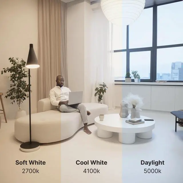 Alt view image 3 of 7 - Compact Fluorescent Light Bulbs T2 Spiral, E26 Base (4 Pack) | 13W (60W Equivalent), 5000k Daylight, 900 Lumens, CFL, 120V - UL Listed