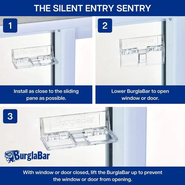 Alt view image 3 of 6 - 2 Pack Additional Security for Sliding Patio Doors and Sliding Glass Windows