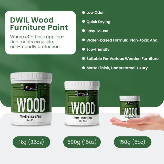Alt view image 5 of 7 - Matte Finish Furniture Paint - 5 Oz Black Paint for Wood Cabinets, Doors, Tables, and Dressers Refinishing - Water-Based, Non-Toxic & Odorless, Easy to Apply(Black)