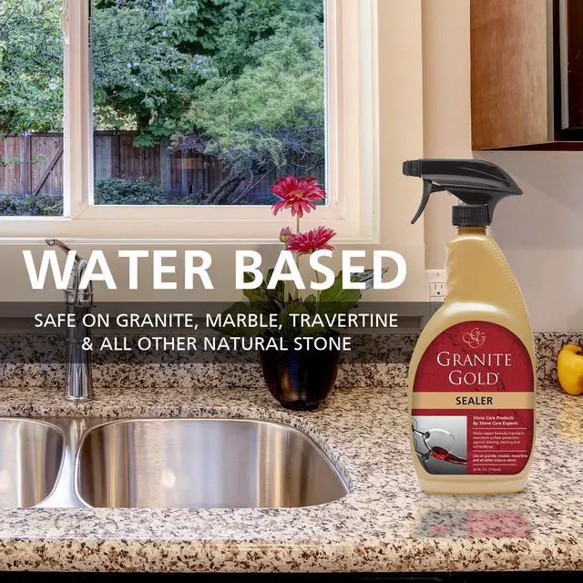 Alt view image 3 of 7 - Water-Based Sealer Spray Protection for Granite, Marble, Travertine, Natural Stone Countertops, 24 Fluid Ounces, 1-Pack