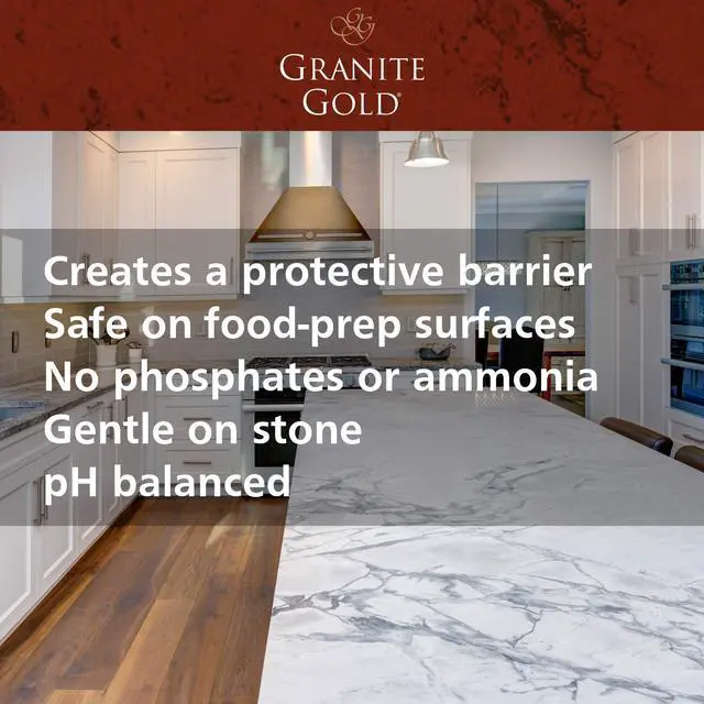 Alt view image 5 of 7 - Water-Based Sealer Spray Protection for Granite, Marble, Travertine, Natural Stone Countertops, 24 Fluid Ounces, 1-Pack