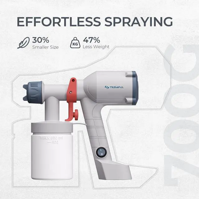 Alt view image 2 of 7 - Paint Sprayer Dreamer400 Ultra-Light Electric for Fence Shed White | Ideal for Beginners, Easy to Clean, Paint sprayer with 2 Nozzles & 3 Patterns for Walls, Furniture, Garden and Ceilings