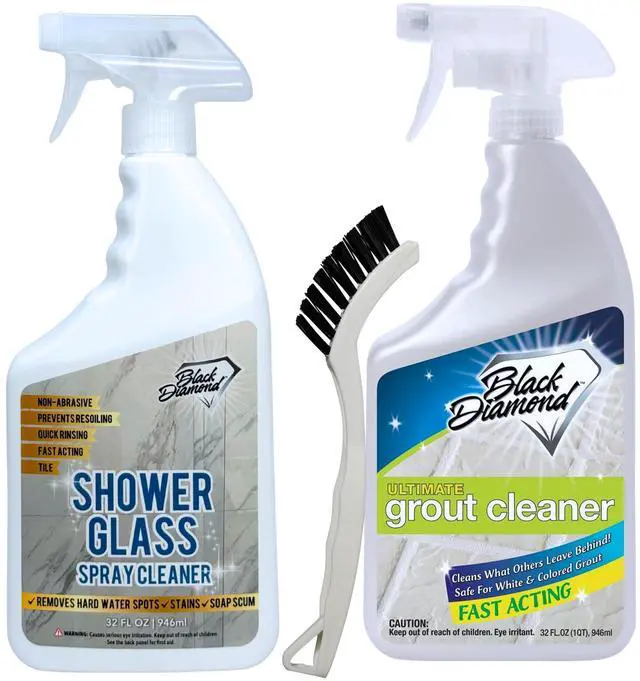 Main image of Ultimate Grout Cleaner for Tile Floors, 2-QTS W Brush | Acid-free formula deep cleans grout on tile floors. Safe for marble, travertine, granite and all natural stone