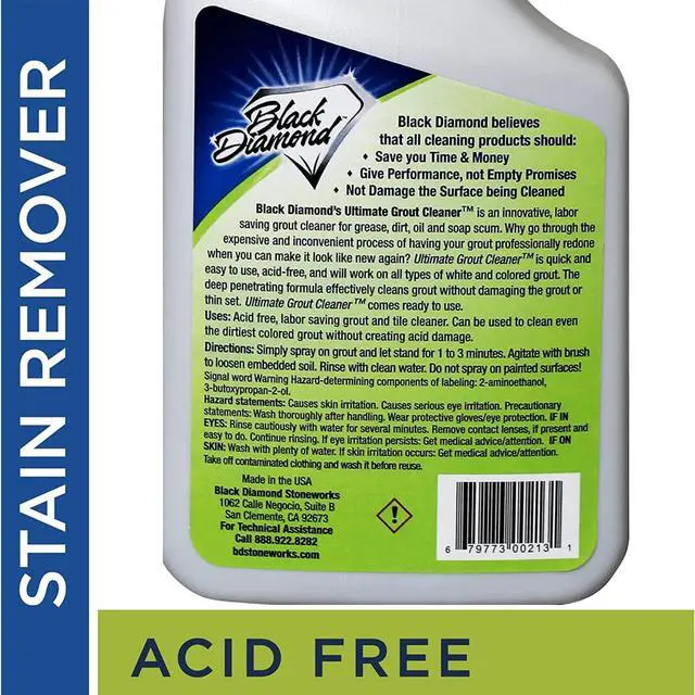 Alt view image 6 of 7 - Ultimate Grout Cleaner for Tile Floors, 2-QTS W Brush | Acid-free formula deep cleans grout on tile floors. Safe for marble, travertine, granite and all natural stone