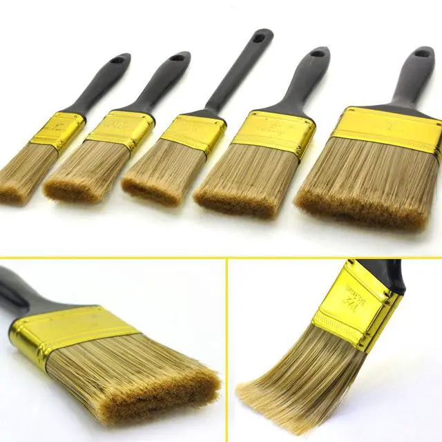 Alt view image 2 of 7 - Great Andrew Paint Brushes, 30 PCS 1" 1.5" 2" 3" Flat 1.5" Angled | Great Value Multi Use Paint Brush Pack, Paint Brushes Set for Walls Home Furniture Fences Trim