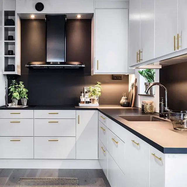 Alt view image 5 of 5 - 30Pack 3''Hole Centers Gold Cabinet Handles-Brushed Brass Cabinet Pulls Gold Dresser Drawer Pulls-Stainless Steel Door Hardware for Kitchen Bathroom Bedroom Furniture-5''Overall Length