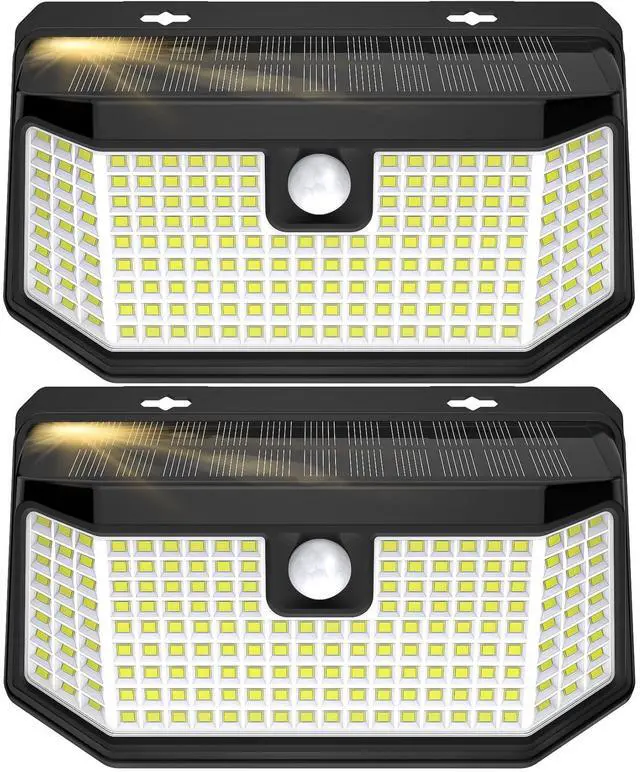 Main image of Solar Lights Outdoor 182 LEDs 2500Lm Solar Motion Sensor Lights IP65 Waterpro of with Wide Anglefor Patio Garden Garage Yard Front Door(2pack)