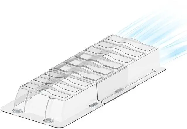 Main image of Sideways Magnetic Vent Extender for Under Furniture, Floor Vent Deflector | Fits Floor Resiter Vents 3" - 6" Wide (1PCS)