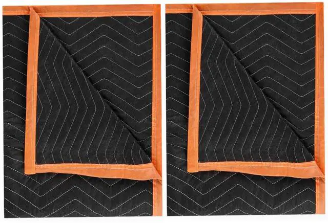 Main image of Large Moving Blankets 80 * 72in Heavy Duty Packing Blankets for Furniture Moving Shipping Wrapping Quilted Furniture Pads for Moving, Padded Mover Blankets (Black) 2pack