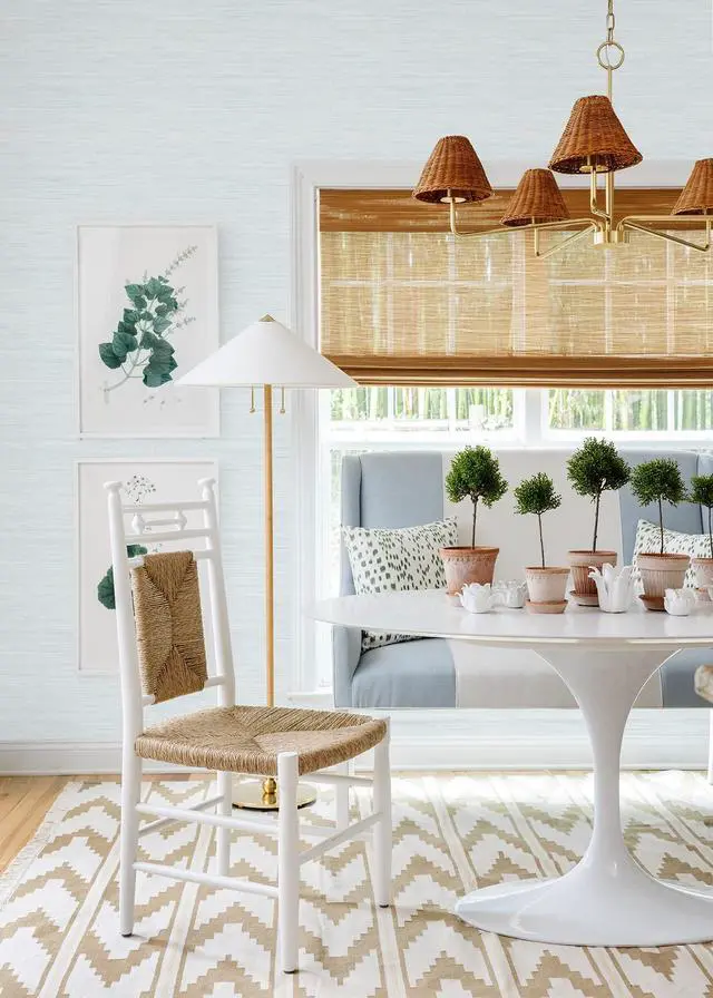 Alt view image 3 of 7 - x Social Social Whisper Blue Classic Faux Grasscloth Peel & Stick Wallpaper