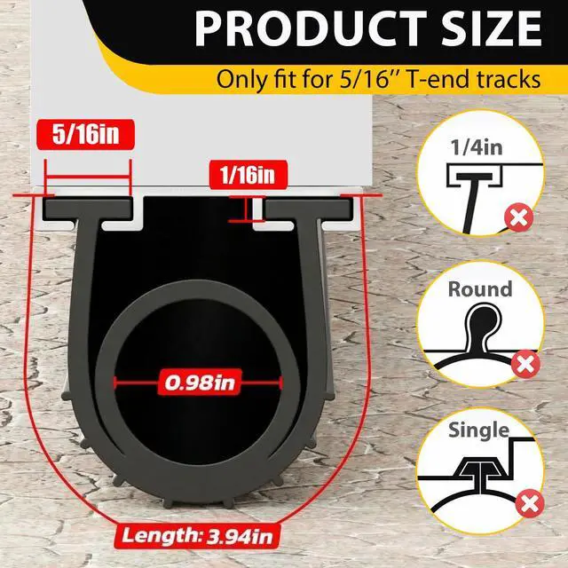 Alt view image 4 of 7 - Garage Door Bottom Rubber Seal 5/16" T-End 10FT & 2 End Plugs Black | garage door bottom seal,double weather barrier,2 end plugs,flexible rubber,easy trim,tool-free slide-in install
