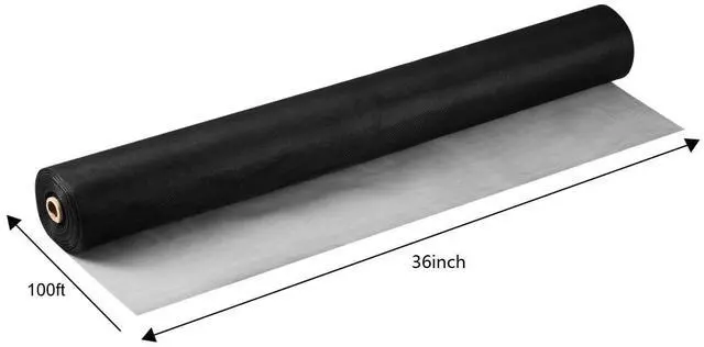Alt view image 6 of 6 - Fiberglass Screen Roll 36" x 100' A Continuous Roll UV Protection Install and Repair Door and Window Screen (36" x100', Black)