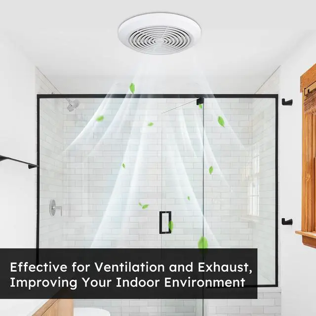 Alt view image 5 of 6 - V2262-50 7 Inch Bathroom Exhaust Fan, 50 CFM, 1.0 Sones, 7" Ceiling Exhaust Fan, for 8 Inch Diameter Rough-in Opening, Ideal Ventilation for Bathroom, Laundry Room, Mobile Home, Kitchen & Garage
