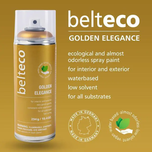 Alt view image 2 of 7 - Gold Spray Paint | For All Surfaces | Water-Based & Odorless | Eco-Friendly | Weather & UV Resistant | Fast-Drying | High Coverage | Indoor & Outdoor Use | Antique Gold Spray Paint for Plastic
