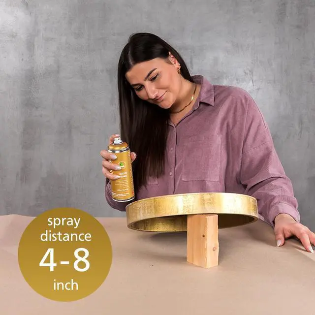 Alt view image 4 of 7 - Gold Spray Paint | For All Surfaces | Water-Based & Odorless | Eco-Friendly | Weather & UV Resistant | Fast-Drying | High Coverage | Indoor & Outdoor Use | Antique Gold Spray Paint for Plastic