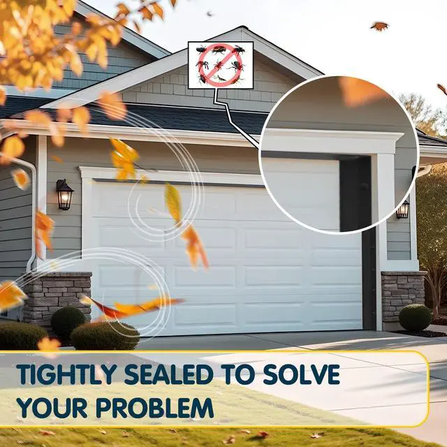 Alt view image 2 of 7 - Garage Door Seal Top and Sides - 36 FT TPE Weather Stripping Garage Door Seal Replacement Weatherproofing Universal Sealing, Black