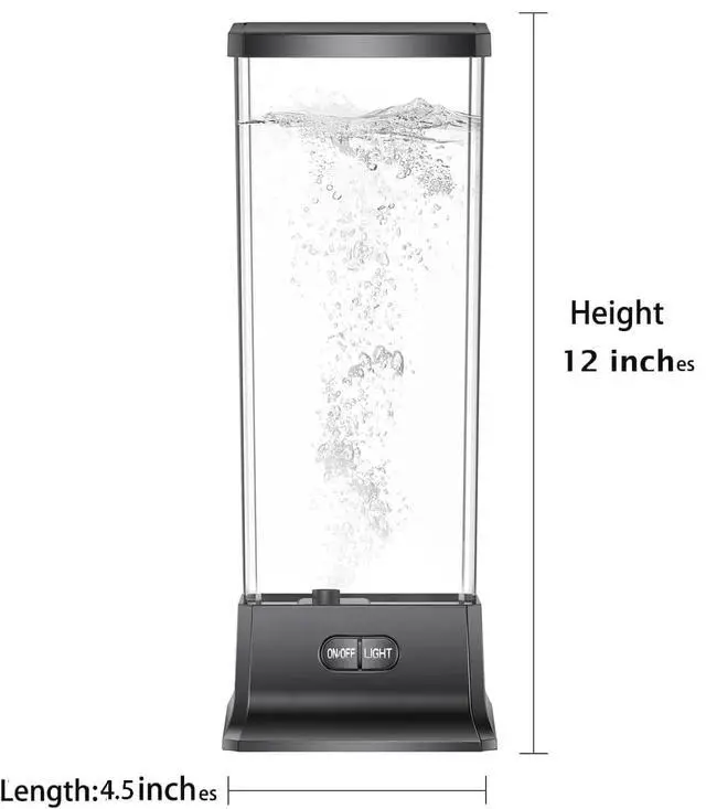 Alt view image 2 of 6 - Electric Jellyfish Tank Table Lamp with Color Changing Light Gift for Kids Men Women Home Deco for Room Mood Light for Relax(Black)