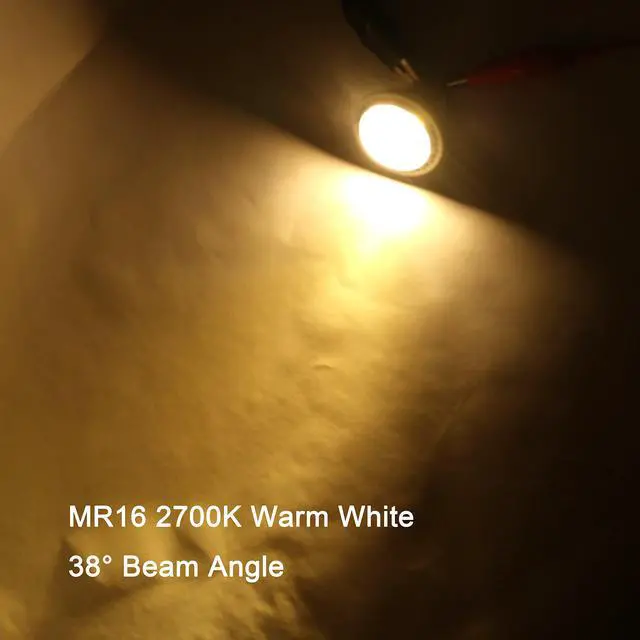 Alt view image 4 of 6 - MR16 Led Bulbs 12V Landscape Low Voltage 20W 35W 50W Equivalent,Warm | 5W 2700K Soft Warm White,MR16 GU5.3 Bulb Spotlights for Outdoor Flood Track Lighting,450lm,Not Dimmable,38 Deg,6 Pack