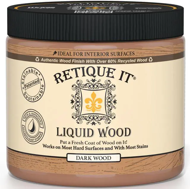 Main image of New and Improved Formula Liquid Wood Coatings - Stainable Primer - Paint It Then Stain it (Dark Wood, Medium)
