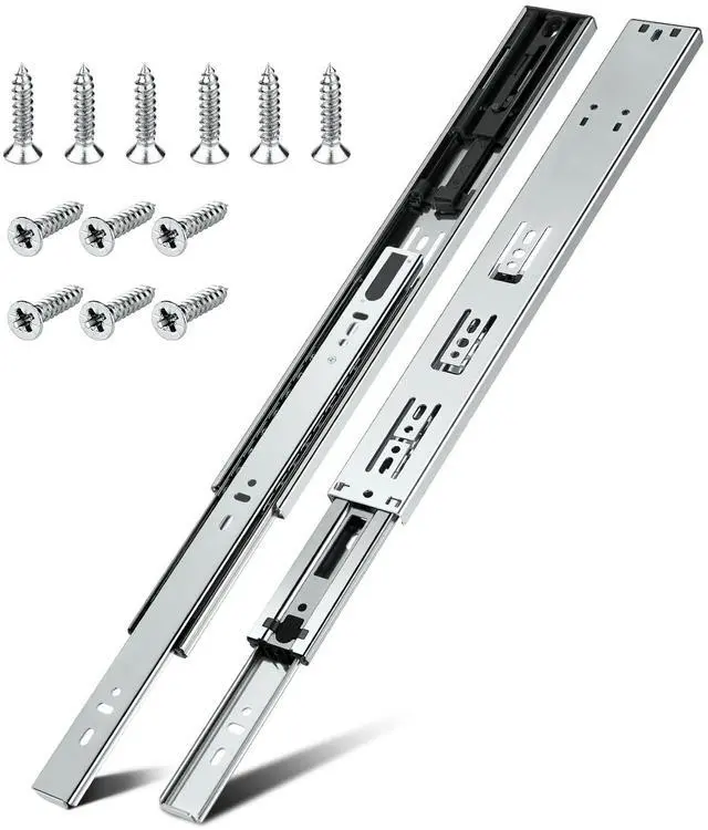 Main image of 1 Pair Soft Close Drawer Slides 22 inch,Full Extension,200Lbs Load | Heavy Duty Cabinet Drawer Slides Replacement, Ball Bearing Drawer Slides, Cold-Rolled Steel, Rust-Resistant & Long Lasting